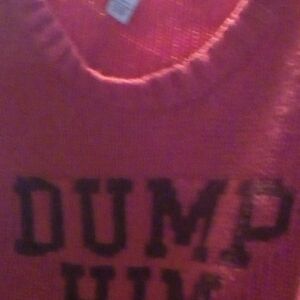 Pink Sweater with Bold Text